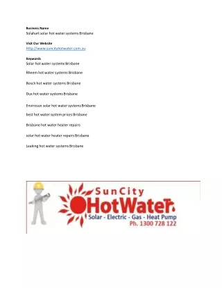 Solahart solar hot water systems Brisbane