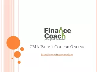 CMA Part 1 Course Online