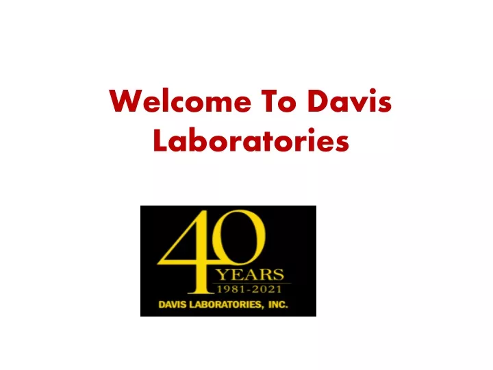 welcome to davis laboratories