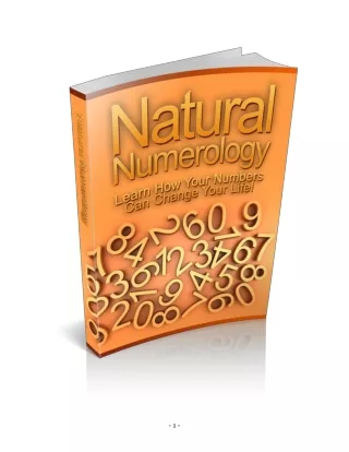 NaturaNatural Numerology (Universal Wisdom About YOUR FUTURE I Call)l Numerology