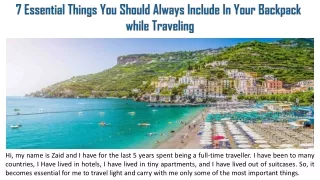 7 Essential Things You Should Always Include In Your Backpack while Traveling