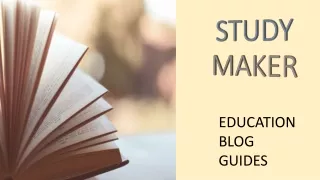 Study Maker Blogging Guide