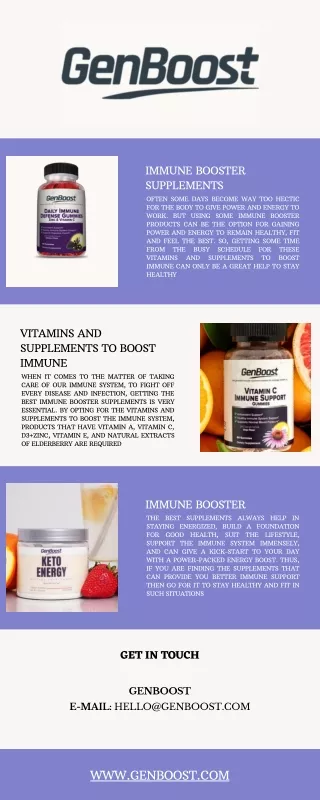 Immune System Booster Supplements