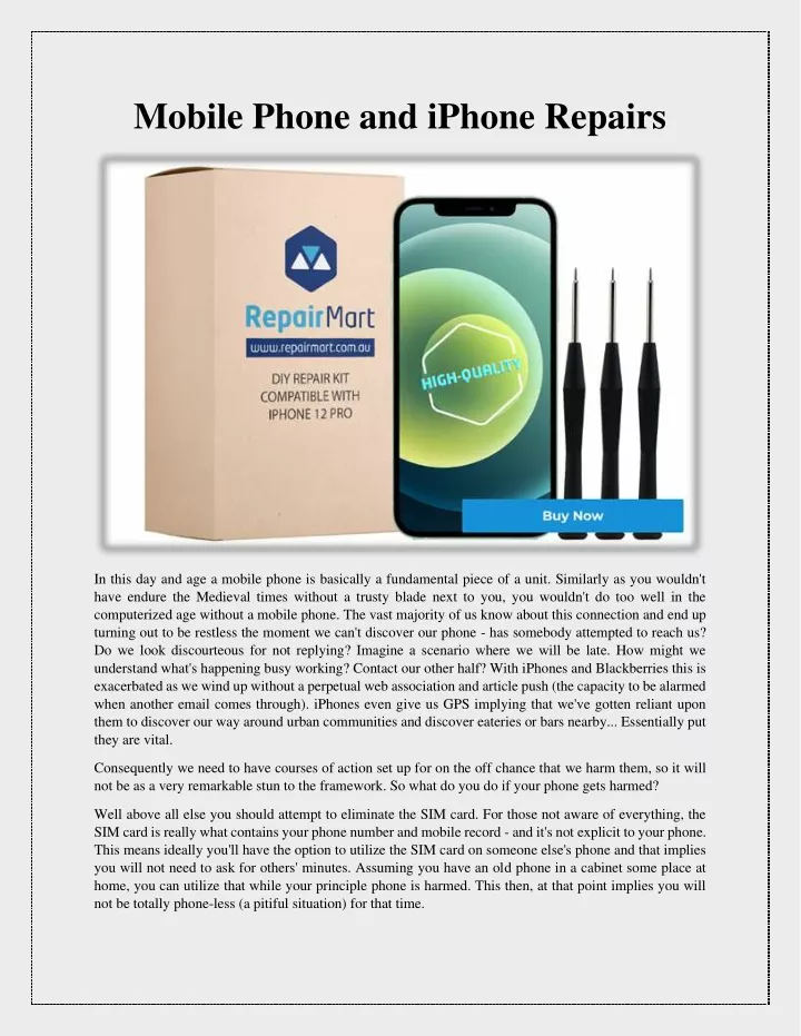 mobile phone and iphone repairs