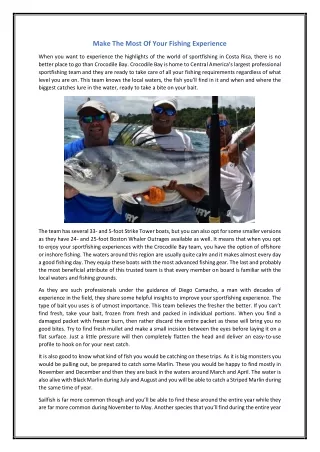 make the most of your fishing experience