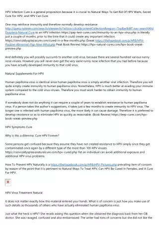 HPV Cure News