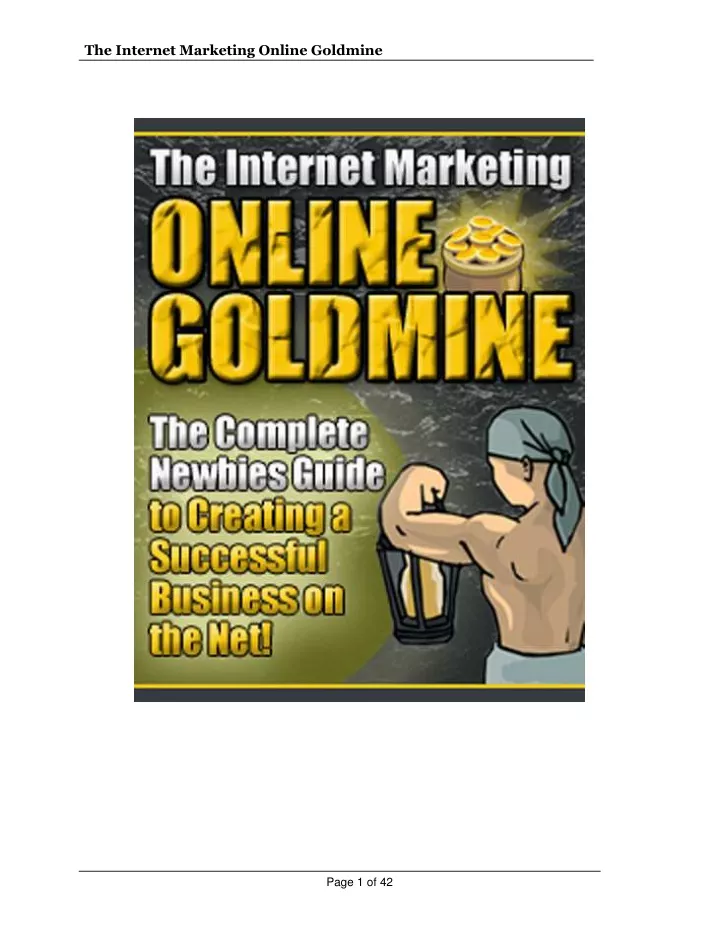 the internet marketing online goldmine