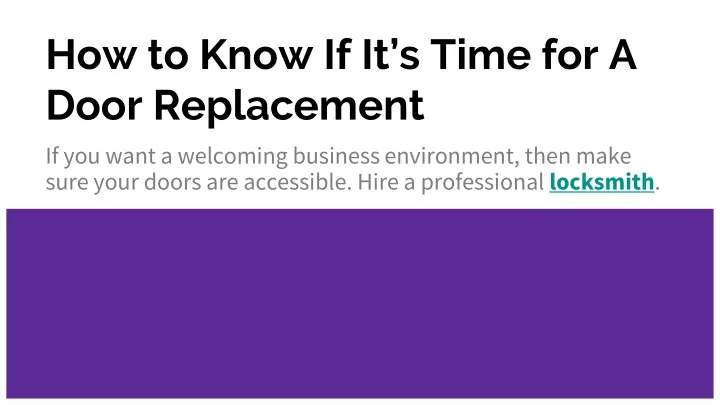 how to know if it s time for a door replacement