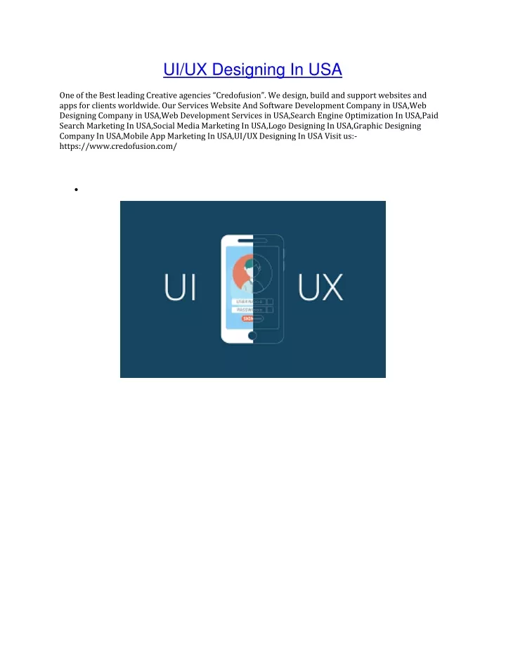 ui ux designing in usa