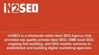 in2seo is a wholesale white label seo agency that