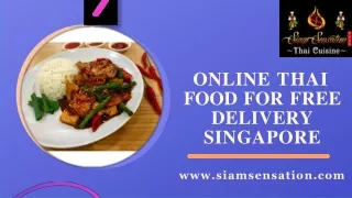Online Thai Food For free Delivery singapore