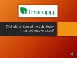 chat with a licensed therapist today https etherapypro com