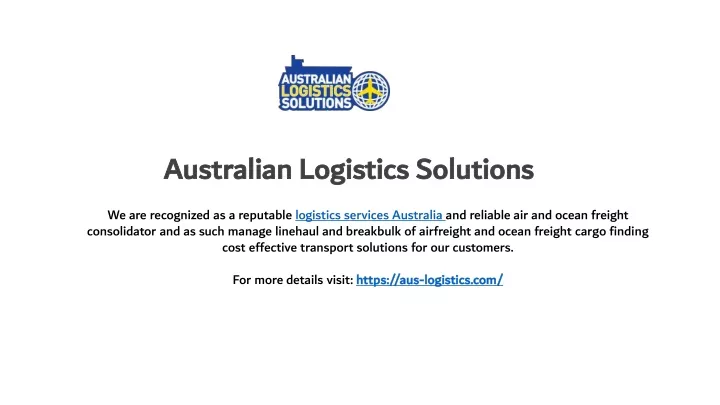 australian logistics solutions