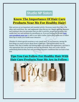 Hair Care Products Deer Park | Studio NP Salon