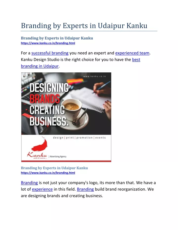 branding by experts in udaipur kanku