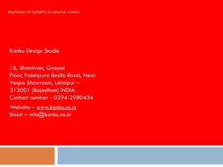 branding by experts in udaipur kanku