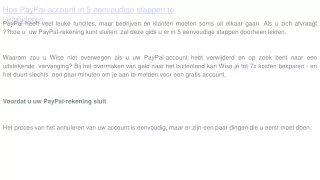 _Hoe PayPal-account in 5 eenvoudige stappen te verwijderen