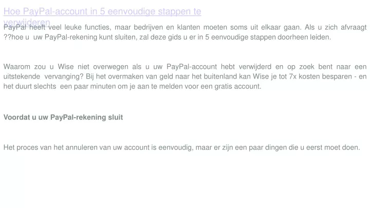 hoe paypal account in 5 eenvoudige stappen te verwijderen