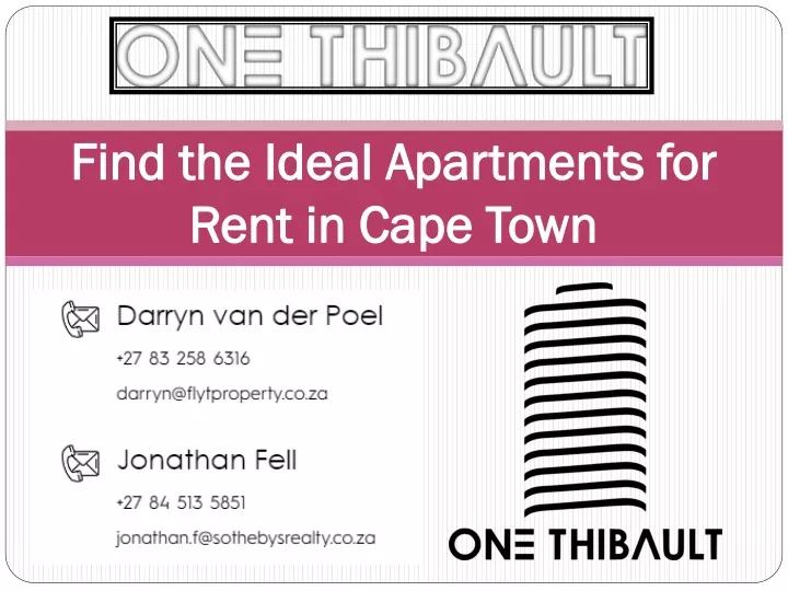 find the ideal apartments for rent in cape town