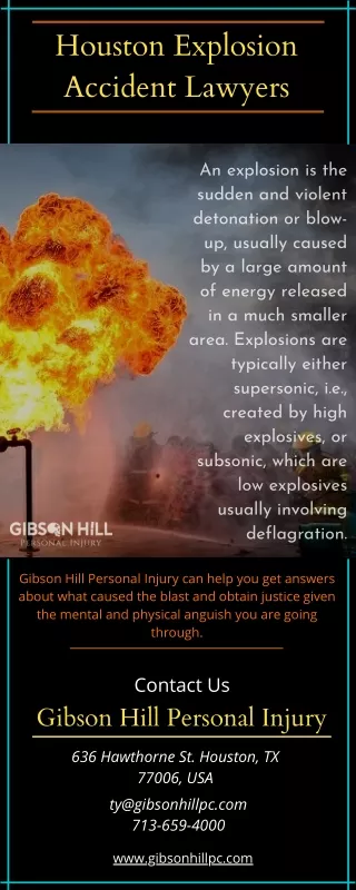Houston Explosion Accident Lawyers