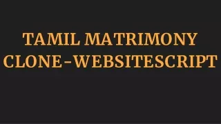 tamil matrimony clone websitescript