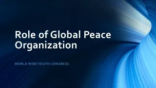 Role of Global Peace Organization