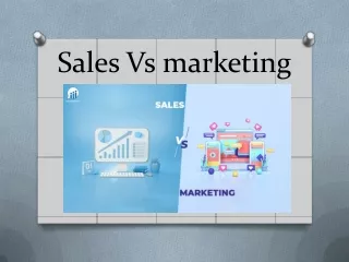 Sales Vs marketing