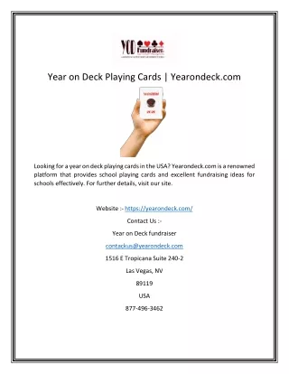 year on deck playing cards yearondeck com