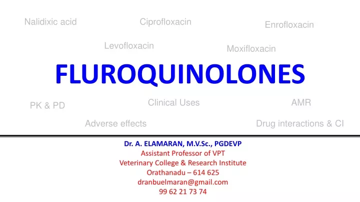 fluroquinolones