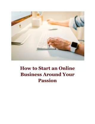 How to start an online business.