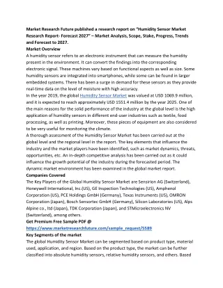 market research future published a research