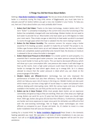 5 things you did not know about boilers 5 things