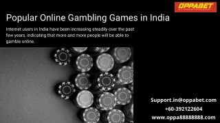 Popular Online Gambling Games in India