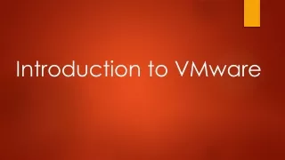 introduction to vmware