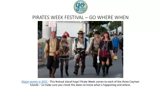 PIRATES WEEK FESTIVAL – GO WHERE WHEN