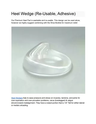 heel wedge re usable adhesive
