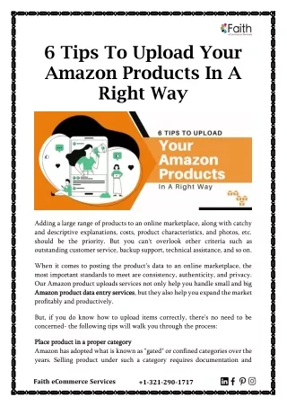 6 tips to upload your amazon products in a right