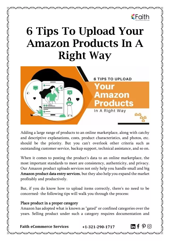 6 tips to upload your amazon products in a right