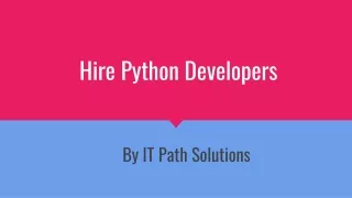 hire python developers