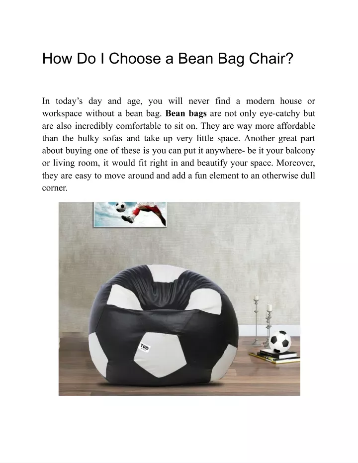 how do i choose a bean bag chair