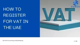 HOW TO REGISTER FOR VAT IN THE UAE