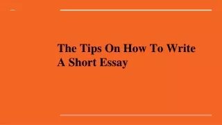 the tips on how to write a short essay