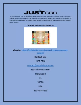we deal with the sale of affordable cbd gummies