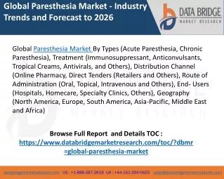 global paresthesia market industry trends