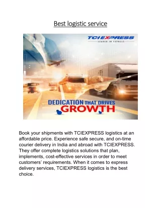 best logistic service best logistic service