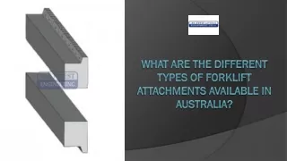 what are the different types of forklift attachments available in australia