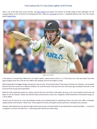 tom latham not to take india lightly in wtc final