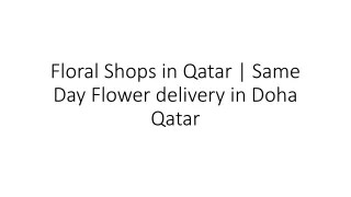 Best Flower Shops in Doha | Online Same Day Delivery in Qatar