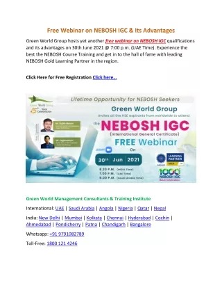 green world group hosts yet another free webinar