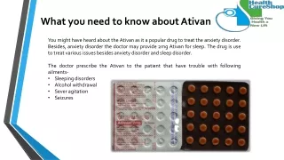 what you need to know about ativan
